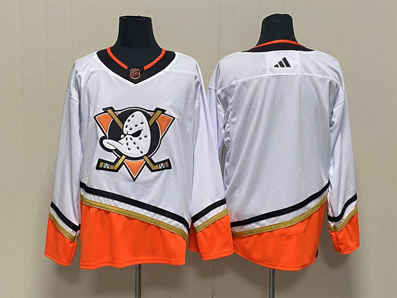 Men's Anaheim Ducks White Blank Jersey Men's Anaheim Ducks White Blank Jersey